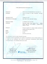 Type Certificate N" INT-PG-001-1010