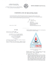 Certificate of Registration