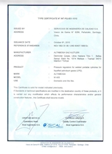 Type Certificate N" INT-PG-001-1010